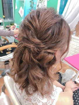 ヘアセットサロン アッシュ 神戸三宮(Ash) ミディアムハーフアップ☆