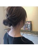 【FERIA/天王寺】ベージュ×ラフお団子アレンジ