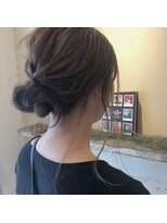 フェリアあべの(FERIA) 【FERIA/天王寺】ベージュ×ラフお団子アレンジ