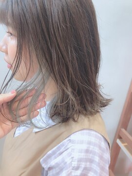 フィゼル あべのルシアス店(Aujua fizelle) インナーカラー×ブルーシルバー＊増崎彩乃