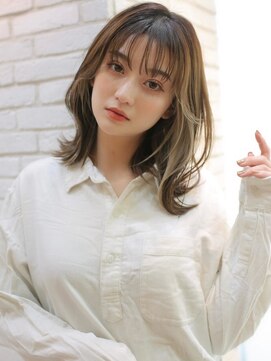 アグ ヘアー レリー 勝田台店(Agu hair lelie) 《Agu hair》アクセントに♪インナーハイトーンミディ