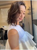 無造作ホワイトグレージュ大人かわいいこなれミディ20代30代
