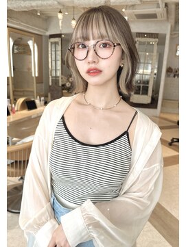 ロンド ロビン 栄(Lond robin) 【Lond robin】渡辺隼也　ハイトーン/ベージュ／ヘアカラー