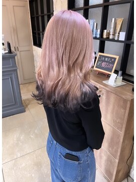 リベルテ(Liberte) 《Liberte》ホワイトピンク×ブラック/ケアブリーチダブルカラー