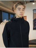 メンズショート　ブリーチカラー