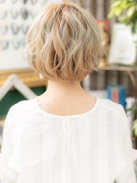 カバーヘア ブリス 志木南口駅前店(COVER HAIR bliss) ★インナーカラーホワイトベージュボブパーマ10代20代30代★10