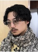 波巻きパーマメンズマッシュウルフカットツイストパーマ刈り上げ