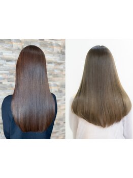 プロフェッショナルが推奨するうる艶な髪質改善ストレート技術。ダメージを抑えてしなやかなストレートに！