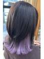 セレスト 葛西店(CELESTE) インナーカラーライラックカラーウルフレイヤー