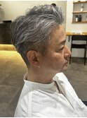メンズかきあげショートニュアンスパーマリバースパーマ刈り上げ