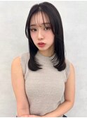 イメチェン/似合わせカット/フルバング／レッドブラウン/中野