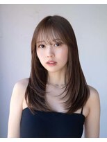 エインアンリー 明治神宮前(AIN.ANLY.)&nbsp;◯メルティカラーレイヤーロングレイヤーカットぱっつん前髪