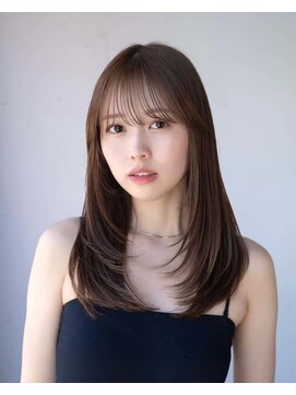 エインアンリー 明治神宮前(AIN.ANLY.) ◯メルティカラーレイヤーロングレイヤーカットぱっつん前髪