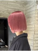 ピンクラベンダーチェリーレッドカシスカラー暖色カラーブリーチ