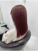 アンブレラカラー レッド×ベージュ