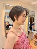 乾かすだけでまとまる丸みショート＊ひし形大人ショート＊銀座