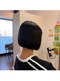 【5月】黒髪ぱつっとボブスタイル