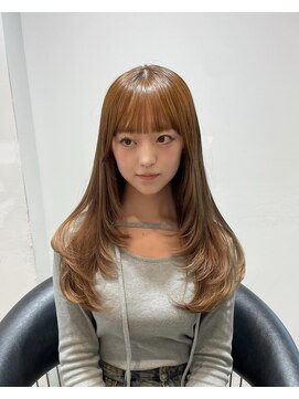 ロンドアンメゾン 原宿(Lond un Maison.) くびれヘア/アプリコットオレンジ/韓国/ブリーチ/レイヤー/原宿