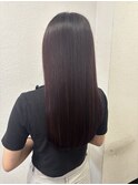 ツヤツヤの赤茶ヘアー