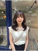大人可愛い巻き髪スタイル/2wayシースルーバング/髪質改善カラー