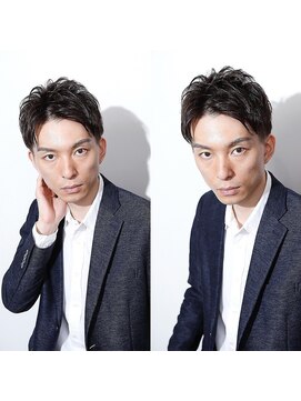 トリム 渋谷(trim.) サーフカール/刈り上げセンターパート/ブルーブラック[渋谷]