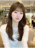ロングヘア20代30代40代レイヤー前髪なし前髪あり表参道【平島】