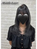 アボックス(abox)&nbsp;ミドルレイヤー/レイヤー/透明感カラー/縮毛矯正/髪質改善/U24