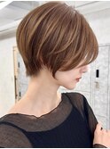 三鷹吉祥寺くびれショートレイヤー大人上品小顔ヘア丸みボブ