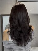 ハイレイヤーカット+グレージュカラー
