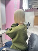 【名古屋/栄】ボブカット/ブリーチ/ホワイトブロンド