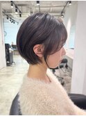 大人美人丸みショートボブ白髪ぼかしハイライト川崎20代30代40代