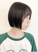 【松戸　松田】切りっぱなしボブ　黒髪スタイル　前髪有り