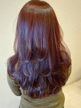 ガレリアエレガンテ 尾張旭店(GALLARIA Elegante) ピンクブラウン/ロングレイヤー/ボルドーカラー