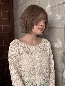 マイル 渋谷(mile) ピンクベージュ×ボブレイヤー