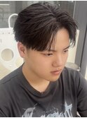 フェザーショート/フェザーパーマ/メンズショート/ツーブロ/眉毛