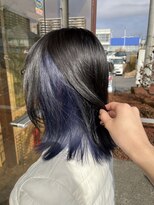 ブランシェ 高蔵寺店(BRANCHE)&nbsp;◆インナーカラー◆ブラック×ネイビーブルー【北川】