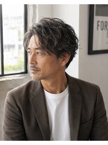 MEN's Baguz MEN'Sカット/ MEN'Sパーマ/ MEN'Sカラー 大人メンズウェーブパーマ×毛流れ