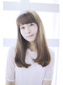 ツヤ重めワンカールストレート
