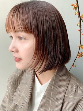 アイティーバイアルバム 八王子店(IT by ALBUM) ベージュボブ_マロンベージュAラインボブかきあげロング_8194