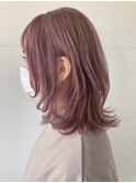 レイヤーミディアム×ピンクアッシュ