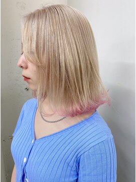 ノラ シンディ(NORA CYNDY) ブロンドベージュ/ピンク/裾カラー/ピンクパープル/ミルクティー