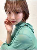 【20代30代40代大人かわいい美髪ネビージュショートボブ】