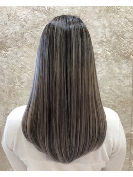 イト(ito.) 外国人風バレイヤージュ_ミニウルフ_テラコッタ_くすみブルー