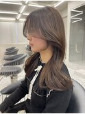 艶髪　ロングヘア　韓国ヘアレイヤーカット　福岡天神　前髪あり
