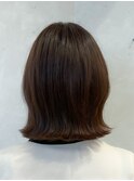 大人かわいい切りっぱなしくびれボブ