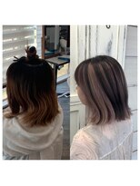 クラン ヘアーアンドスタジオ(CLAN hair & studio)&nbsp;ハイトーンエクステブリーチインナーミルクティーベージュ
