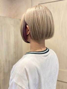 ヘアーリゾートガーデン 南林間店(Hair Resort Garden) デザインカラー/ミルクティーベージュ×パープルピンク