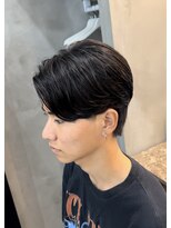 スイッチ(men's SWITCH)&nbsp;大分センターパートスパイラルパーマショートマッシュ刈り上げ