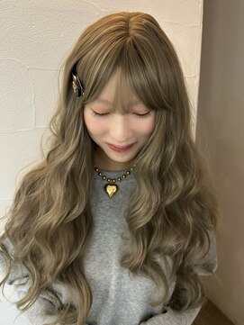 メゾンアクア 表参道(Maison ACQUA) ☆ブリーチなしダブルカラー オリーブ オリーブベージュ ボブ