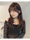 marron beige × layer cut